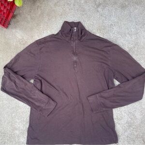 Boss Men's Dark Brown Zip-Up Sweater